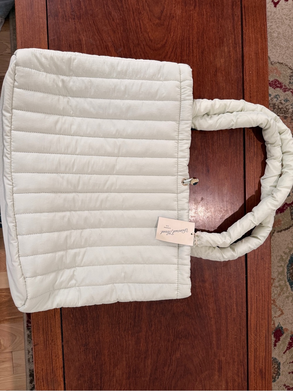 Universal Thread Quilted Mint Green Tote with Padded Handles